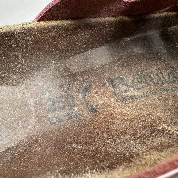 Betula by Birkenstock Florida Womens Size 8 (EU 39) Sandals Burgundy Leather - Picture 8 of 8